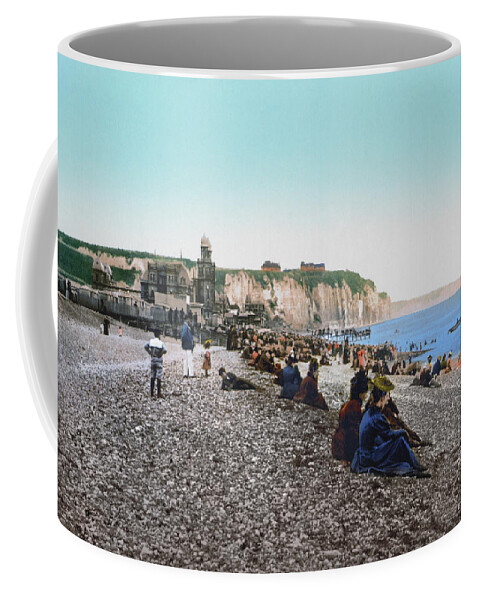 1895 Coffee Mug featuring the photograph FRANCE: RESORT, c1895 by Granger