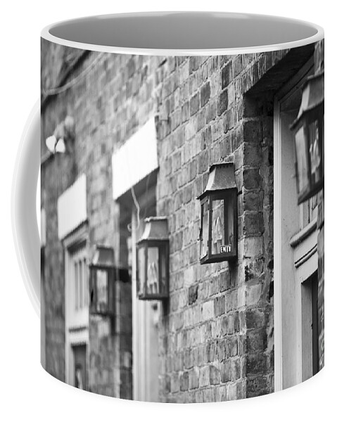 New Orleans Coffee Mug featuring the photograph French Quarter Lamps by Leslie Leda