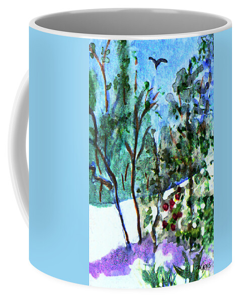 Watercolor Coffee Mug featuring the painting Frosty Morning by Paula Ayers