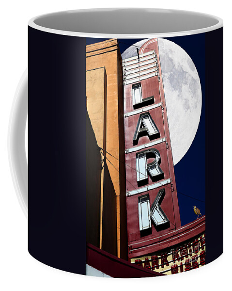 Wingsdomain Coffee Mug featuring the photograph Full Moon Over The Lark - Larkspur California - 5D18489 by Wingsdomain Art and Photography