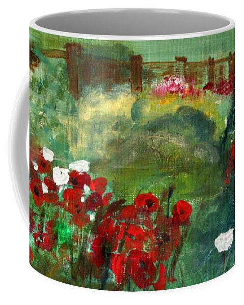 Paintings Coffee Mug featuring the painting Garden View by Julie Lueders 