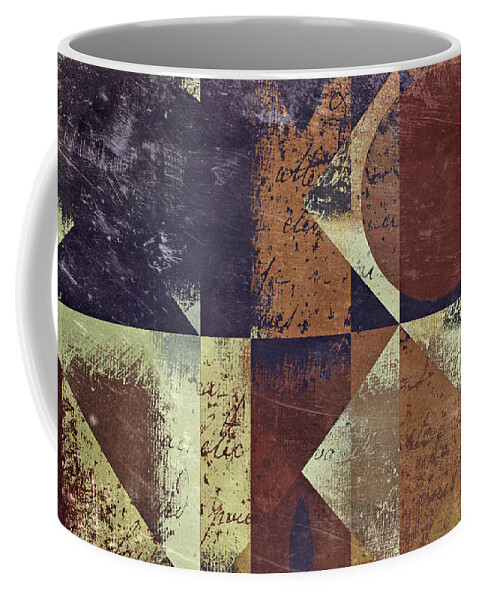 Abstract Art Coffee Mug featuring the digital art Geomix 04 - 6ac8bv2t7c by Variance Collections