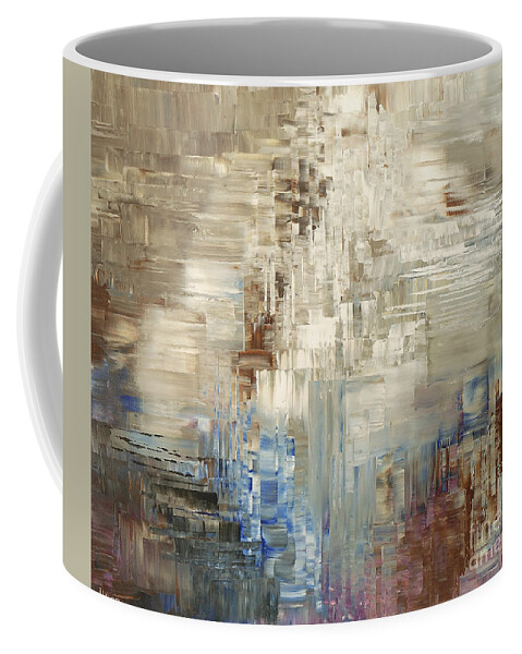 Abstract Coffee Mug featuring the painting Glaciology by Tatiana Iliina