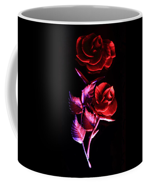 Rose Coffee Mug featuring the photograph Glowing Glass Rose by Shane Bechler