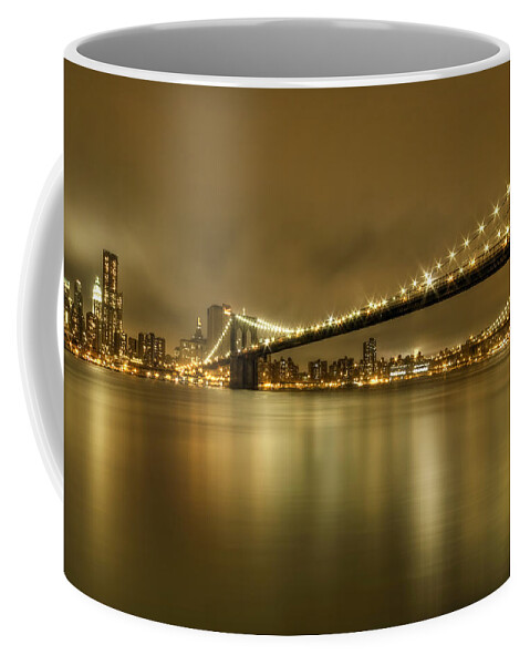 Manhattan Coffee Mug featuring the photograph Golden Night by Evelina Kremsdorf