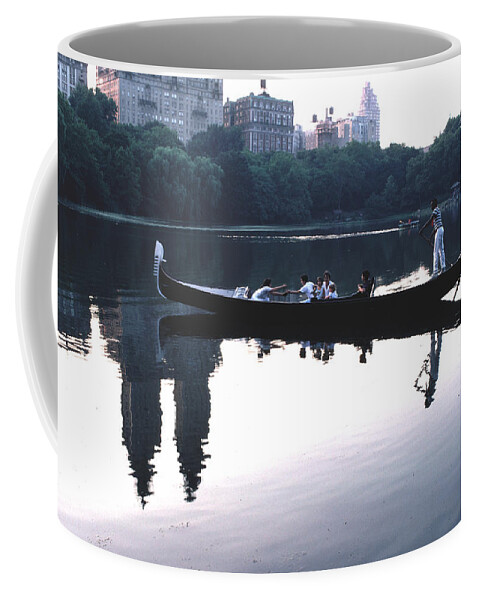 Relaxing Coffee Mug featuring the photograph Gondola on the Central Park Lake by Tom Wurl