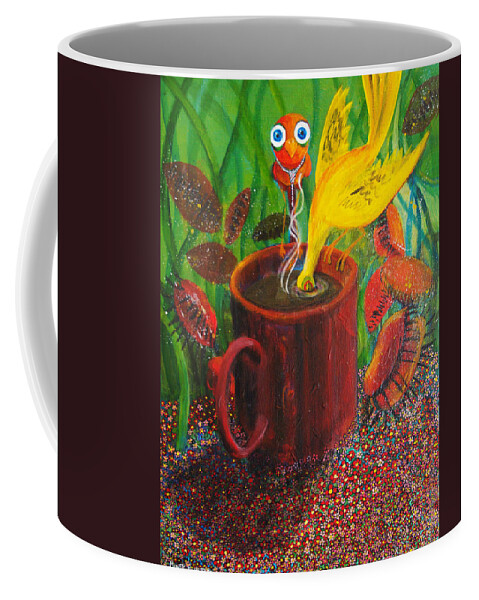 Surreal Coffee Mug featuring the painting Good Morning Joe by Mindy Huntress