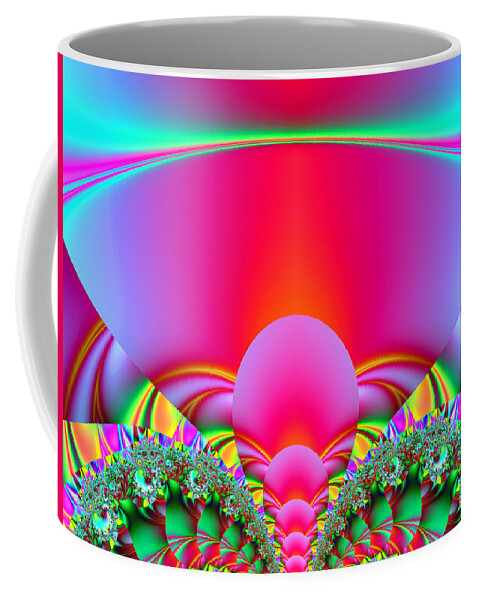 Abstract Coffee Mug featuring the painting Gorgeous Glowing Goblet by Elaine Plesser