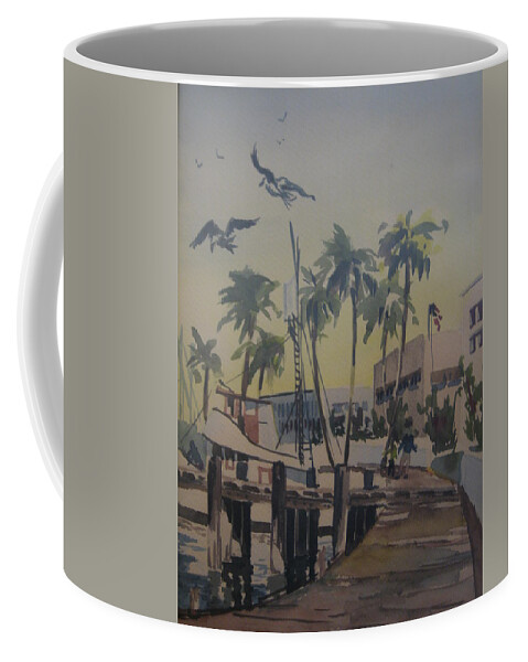 Watercolor Coffee Mug featuring the painting Grape Street by Barbara Prestridge