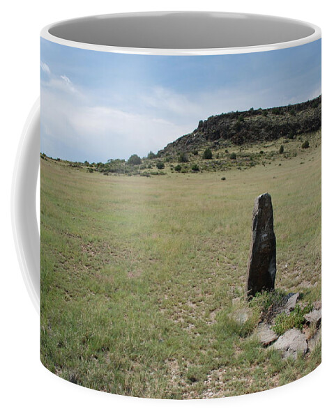 New Mexico Coffee Mug featuring the photograph Grave On Santa Fe Trail by Ron Weathers