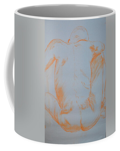 Nude Male Coffee Mug featuring the photograph Gray man by Gregory Merlin Brown