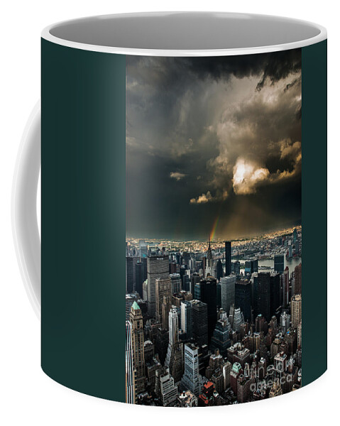 Manhatten Coffee Mug featuring the photograph Great Skies over Manhattan by Hannes Cmarits
