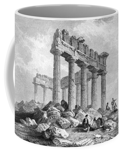 1833 Coffee Mug featuring the photograph Greece: The Parthenon 1833 by Granger