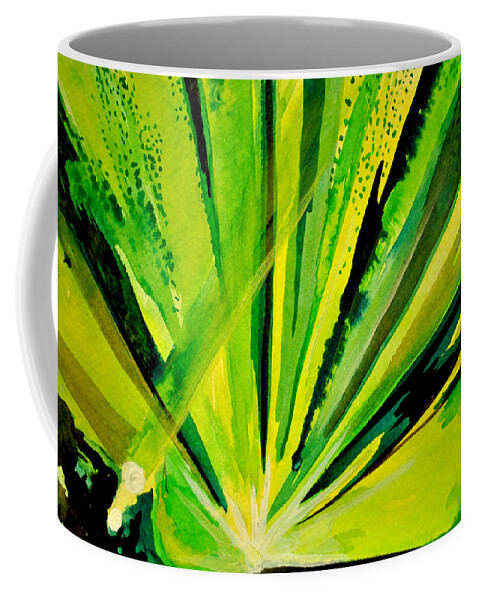 Umphrey's Mcgee Coffee Mug featuring the painting Green of UM by Patricia Arroyo