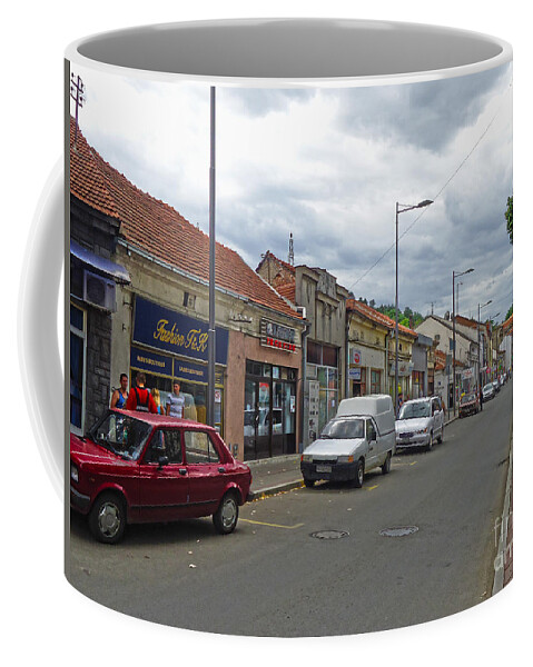 Leskovac Coffee Mug featuring the photograph Grey Street of Leskovac by Dejan Jovanovic