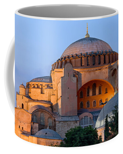 Hagia Coffee Mug featuring the photograph Hagia Sophia at Dusk by Artur Bogacki