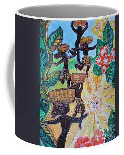 Figures Coffee Mug featuring the painting Haiti Reaquake by Shelley Myers