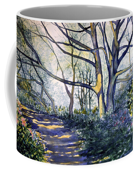 Traditional Painting Coffee Mug featuring the painting Halfway there Dane's Dyke by Glenn Marshall