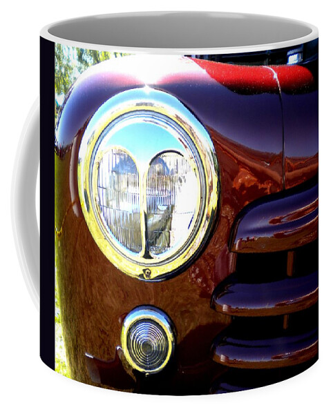 Antique Coffee Mug featuring the painting Headlight by Renate Wesley