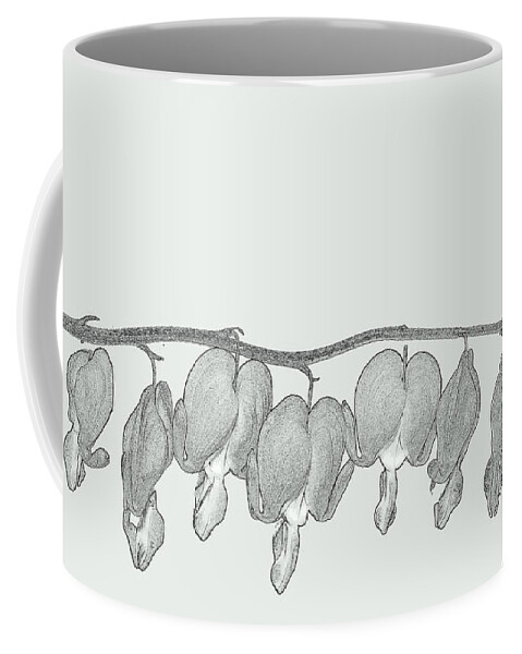 Black And White Coffee Mug featuring the photograph Hearts of a sketch by Kim Galluzzo
