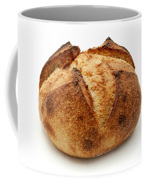White Background Coffee Mug featuring the photograph Homemade bread by Fabrizio Troiani