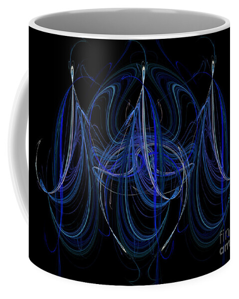 Abstract Coffee Mug featuring the digital art Hooked by Yvonne Johnstone