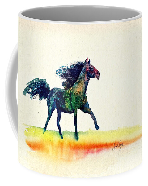 Horse Coffee Mug featuring the painting Horse of a Different Color by Frank SantAgata
