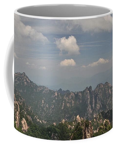 China Coffee Mug featuring the photograph Huangshan Panorama 1 by Jason Chu