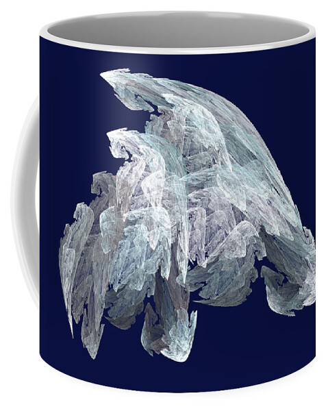 Abstract Coffee Mug featuring the digital art Ice Flakes - Abstract Art by Rod Johnson