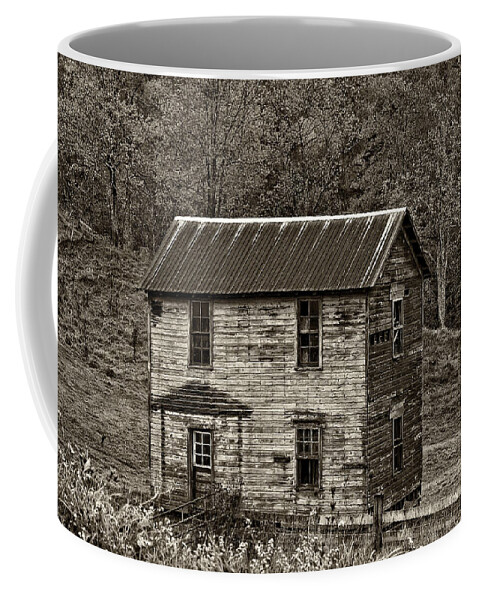 Glady Coffee Mug featuring the photograph If These Walls Could Talk sepia by Steve Harrington