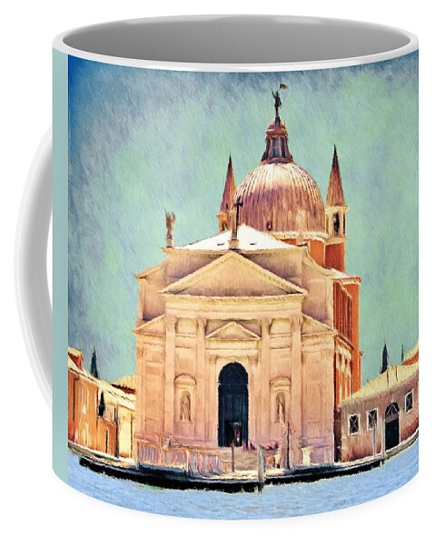 Chapel Coffee Mug featuring the painting Il Redentore by Jeffrey Kolker
