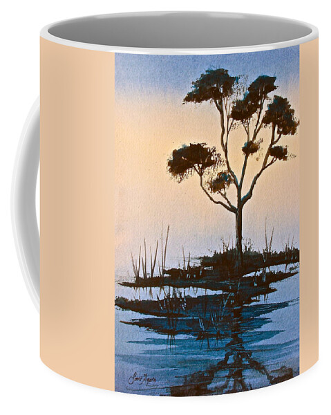 Tree Coffee Mug featuring the painting In a Mellow Mood by Frank SantAgata