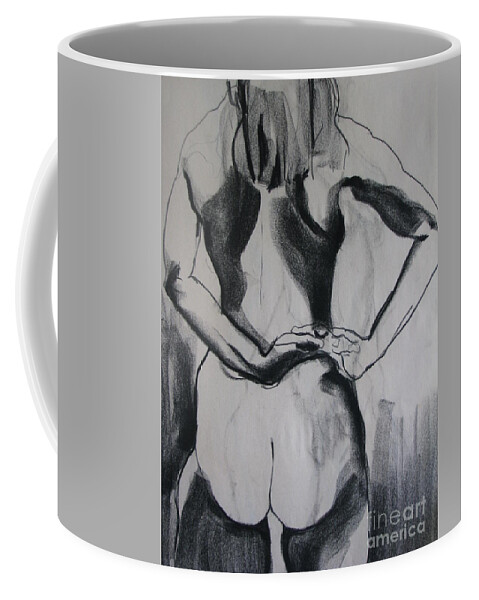 Figure Coffee Mug featuring the drawing In the Studio by Rory Siegel