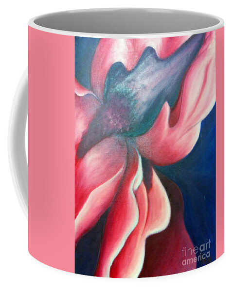 Iris Coffee Mug featuring the painting Iris O'Keefe by Vonda Lawson-Rosa