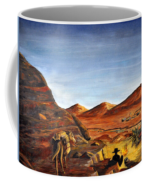 Desert Coffee Mug featuring the painting Jackass Flats by AnnaJo Vahle