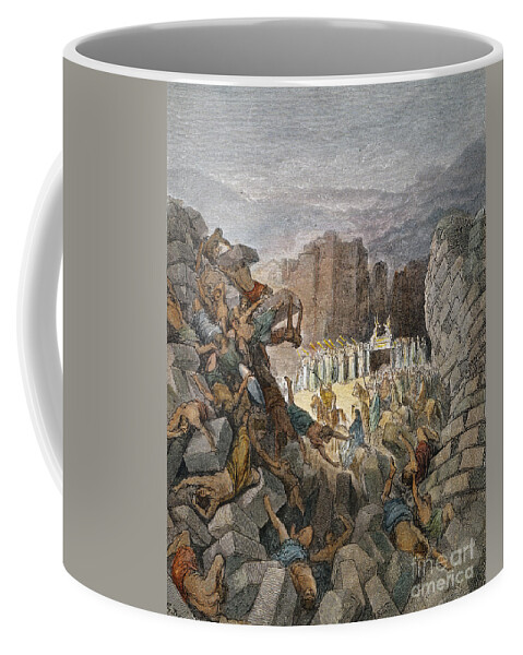 Battle Coffee Mug featuring the drawing Jericho by Gustave Dore