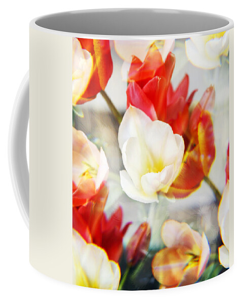 Kaleidoscope Coffee Mug featuring the photograph Kaleidoscope Tulips 1 by Marilyn Hunt