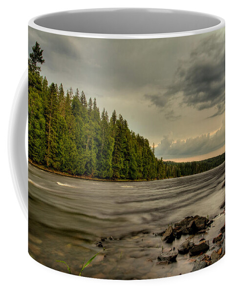 Green Mantle Coffee Mug featuring the photograph Kaministiquia River by Jakub Sisak