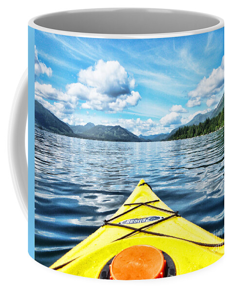 British Columbia Coffee Mug featuring the photograph Kayaking in BC by Traci Cottingham