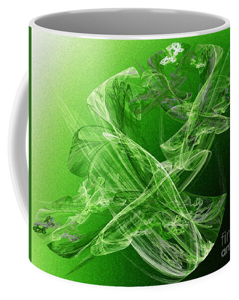 Fine Art Coffee Mug featuring the digital art Krypton Lace by Andee Design
