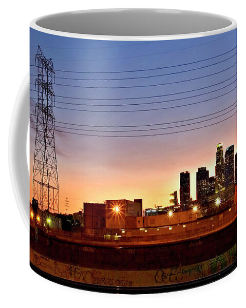 Endre Coffee Mug featuring the photograph LA Sunset by Endre Balogh