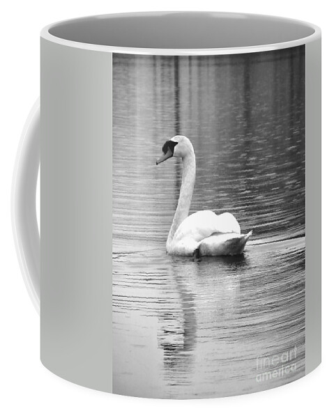 Swan Coffee Mug featuring the photograph Last Glimpse by Art Dingo