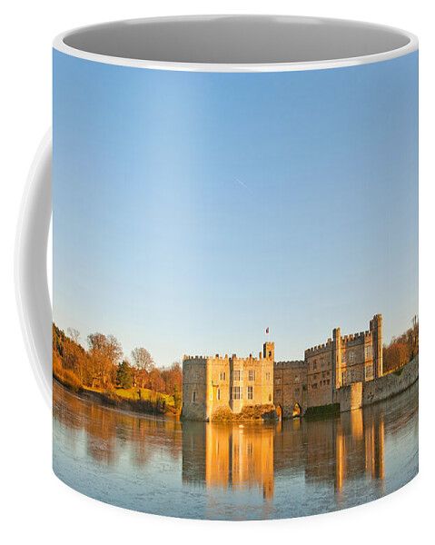 Leeds Castle Coffee Mug featuring the photograph Leeds Castle on Ice 2 by Chris Thaxter