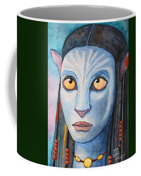 Paint Coffee Mug featuring the painting Life on Pandora by Jutta Maria Pusl