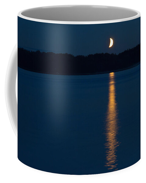 Light Coffee Mug featuring the photograph Light of the moon over the lake by Michael Goyberg