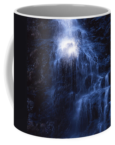 Waterfall Coffee Mug featuring the photograph Lighted waterfall by Ulrich Kunst And Bettina Scheidulin