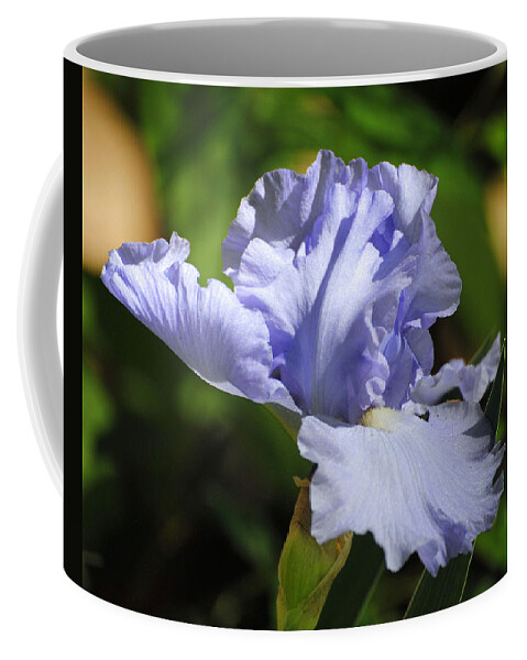 Beautiful Iris Coffee Mug featuring the photograph Lilac Blue Iris Flower by Jai Johnson