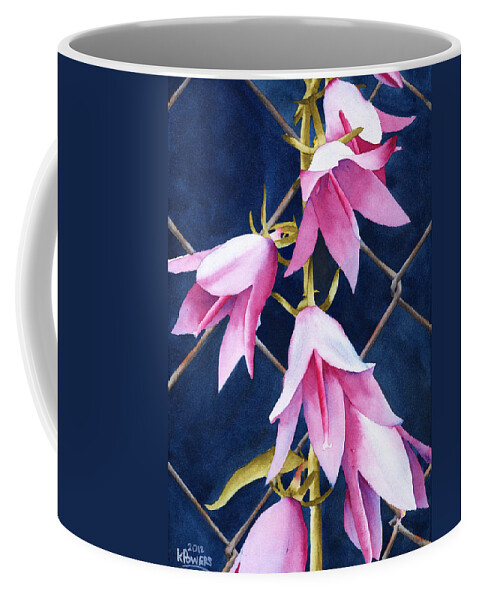 Watercolor Coffee Mug featuring the painting Linked by Ken Powers