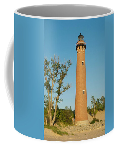 Beach Coffee Mug featuring the photograph Little Sable Point Light 5155 by Michael Peychich