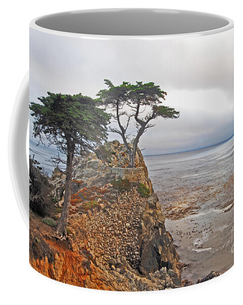 Lone Cypress Coffee Mug featuring the photograph Lone Cypress by Gary Beeler
